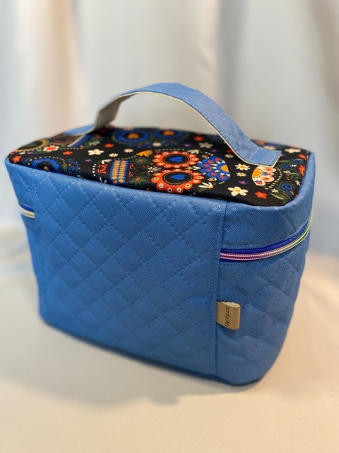 Kosmetyczka czaszki i błękit rozmiar L