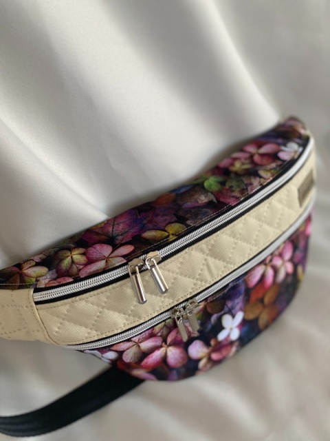 Nerka Luna z tkanin wodoodpornych hortensje i wanilia rozmiar L