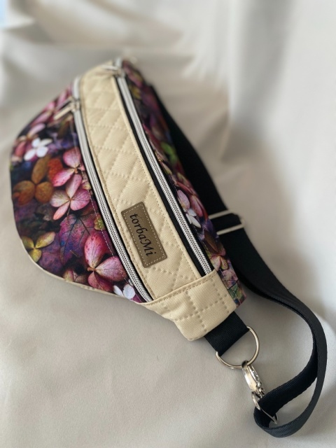 Nerka Luna z tkanin wodoodpornych hortensje i wanilia rozmiar L