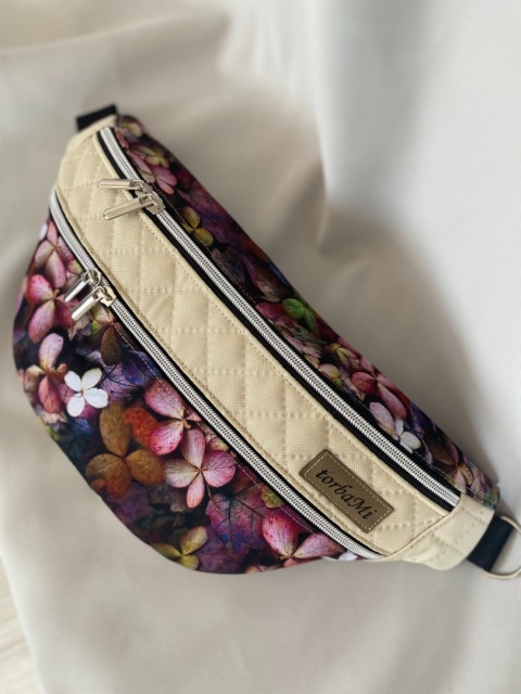 Nerka Luna z tkanin wodoodpornych hortensje i wanilia rozmiar L