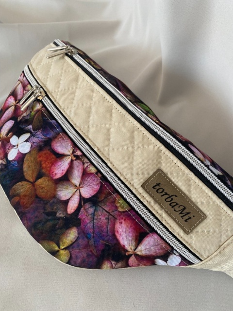 Nerka Luna z tkanin wodoodpornych hortensje i wanilia rozmiar L