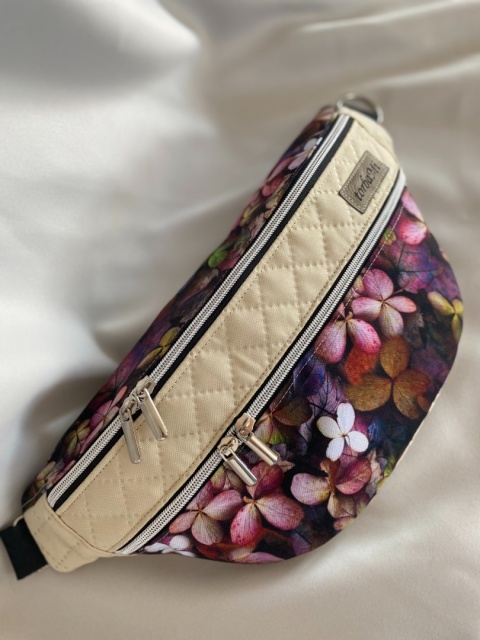 Nerka Luna z tkanin wodoodpornych hortensje i wanilia rozmiar L