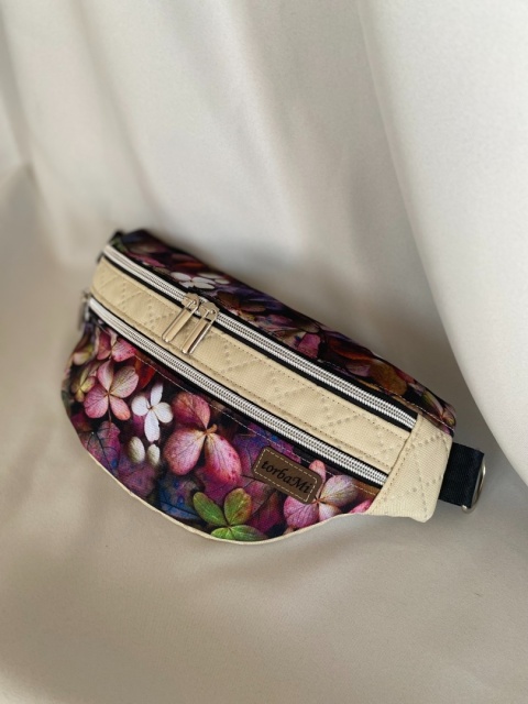 Nerka Luna z tkanin wodoodpornych hortensje i wanilia rozmiar M