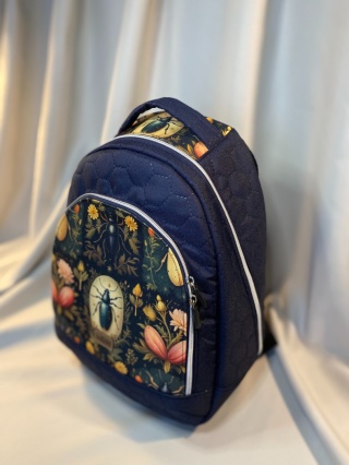 Plecak granat i żuczki NA ZAMÓWIENIE