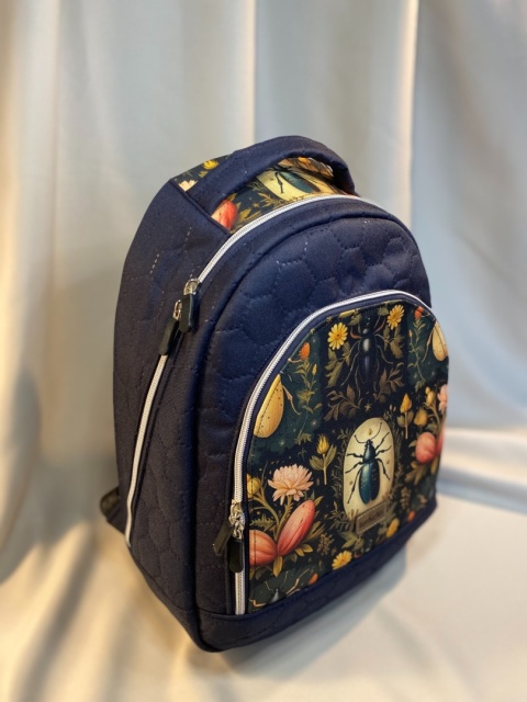 Plecak granat i żuczki NA ZAMÓWIENIE