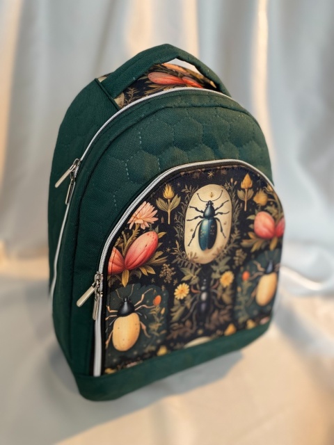 Plecak zieleń i żuczki