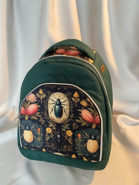 Plecak zieleń i żuczki