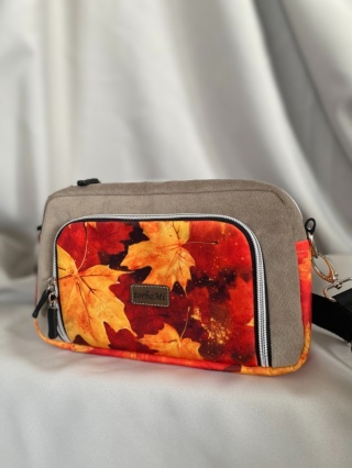 Torebka Tala z weluru tapicerskiego Jesienne liście - NA ZAMÓWIENIE