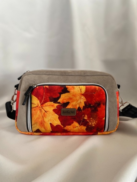 Torebka Tala z weluru tapicerskiego Jesienne liście - NA ZAMÓWIENIE