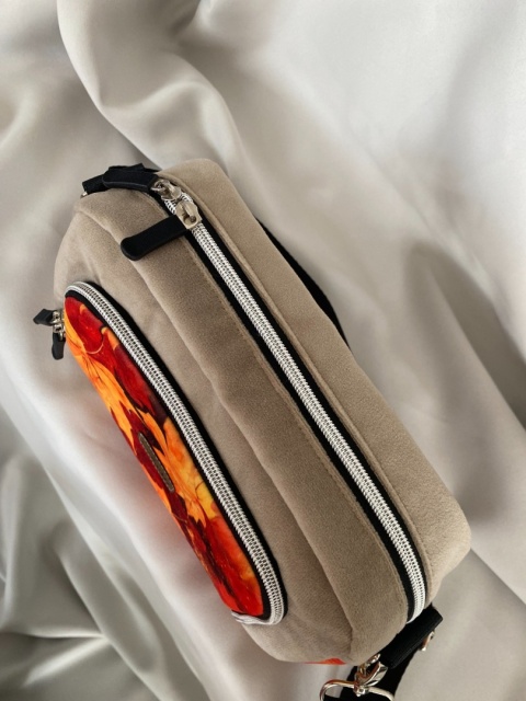 Torebka Tala z weluru tapicerskiego Jesienne liście - NA ZAMÓWIENIE