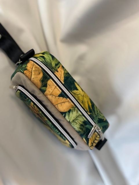 Torebka Tala z weluru tapicerskiego Paprocie