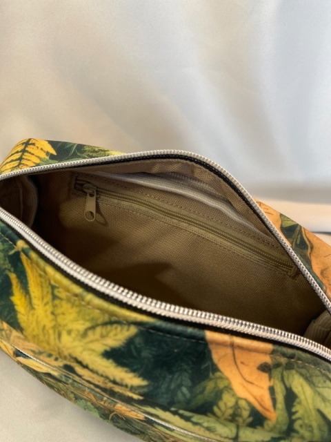 Torebka Tala z weluru tapicerskiego Paprocie