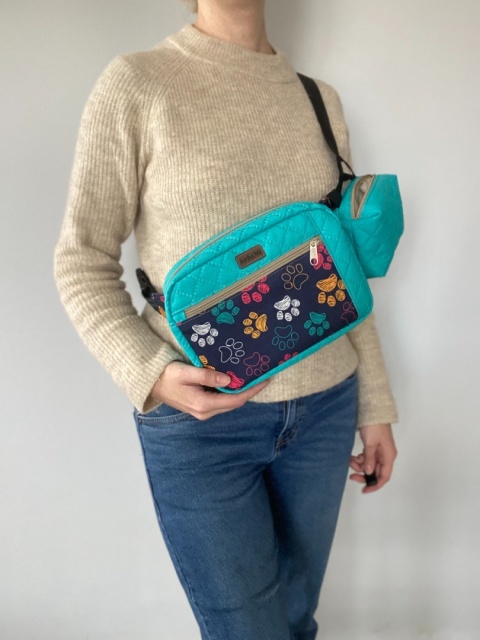 Zestaw na spacer z psem: saszetka biodrowa Tami i saszetka na smaczki - NA ZAMÓWIENIE